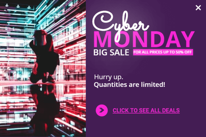 Cyber Monday deals template