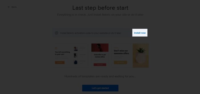 Email opt-in popup