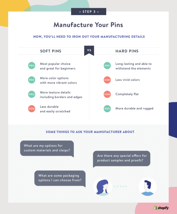 how to manufacture pins infographic