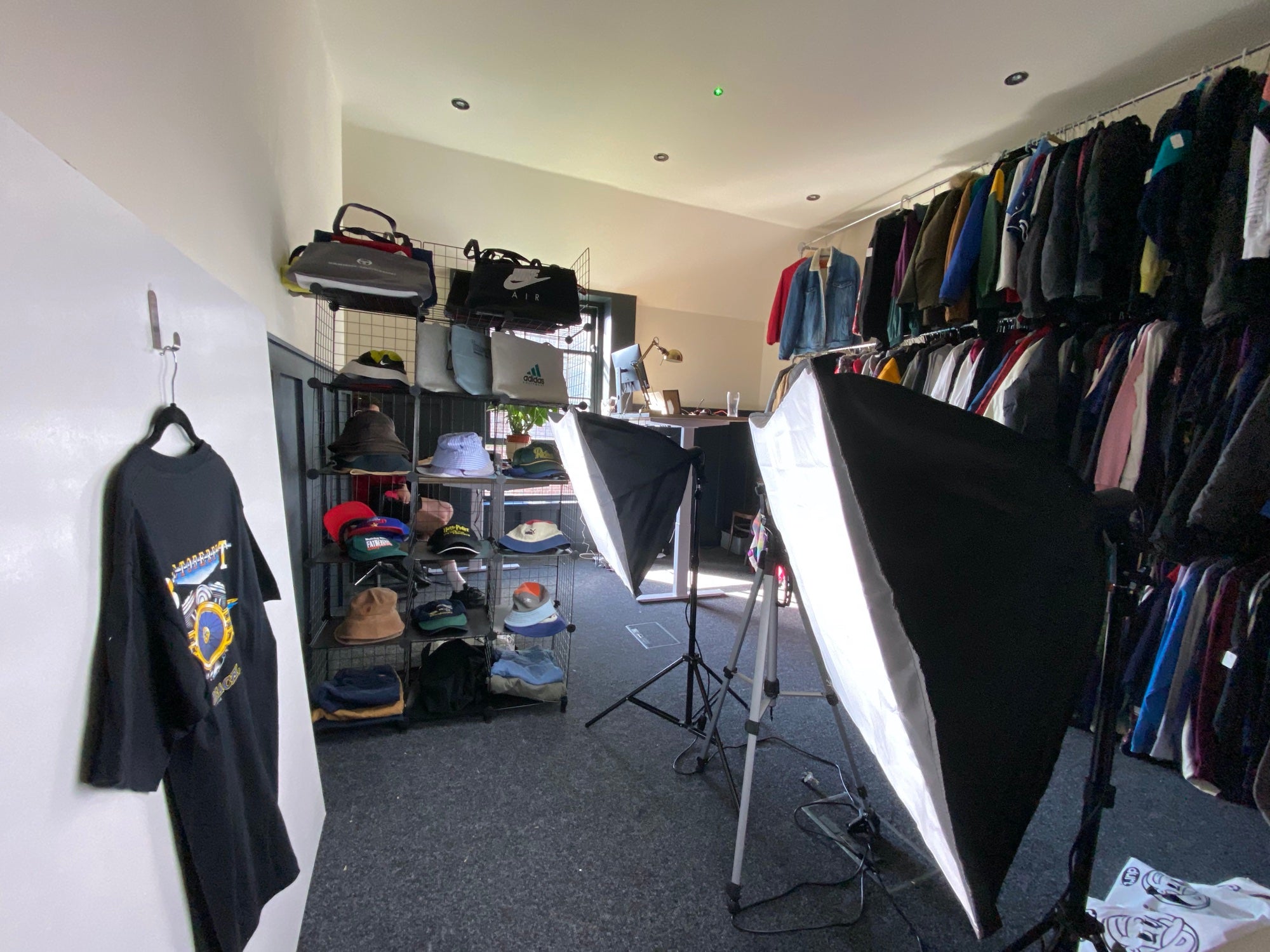 An in-house portrait studio for a vintage brand