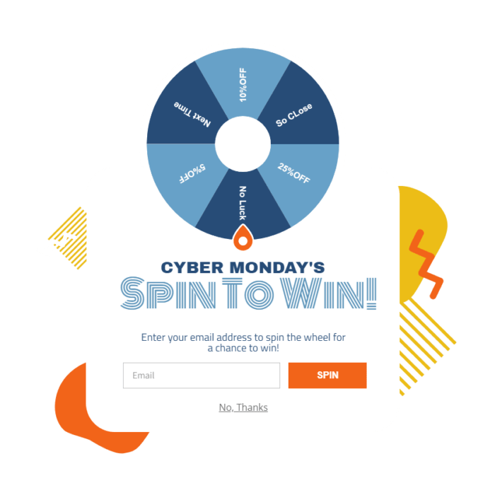 Spin to win cyber monday campaign template