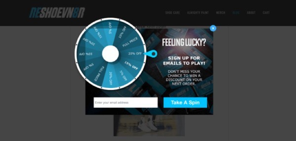 spin to win popup template