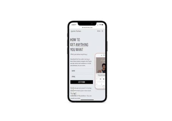 9 Marieforleo Mobile Landing Page Form Mobile Landing Pages: 8 Examples Of High Converting Landing Pages (&Amp; What Marketers Can Learn From Them) 10