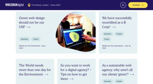 A Screenshot Of The Wholegrain Digital Website How To Start A Web Design Business? 7