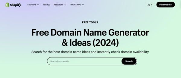 Shopify domain name generator