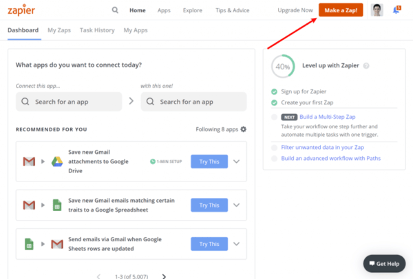 Make A Zap How To Connect Elementor To Google Sheets To Collect Leads 3