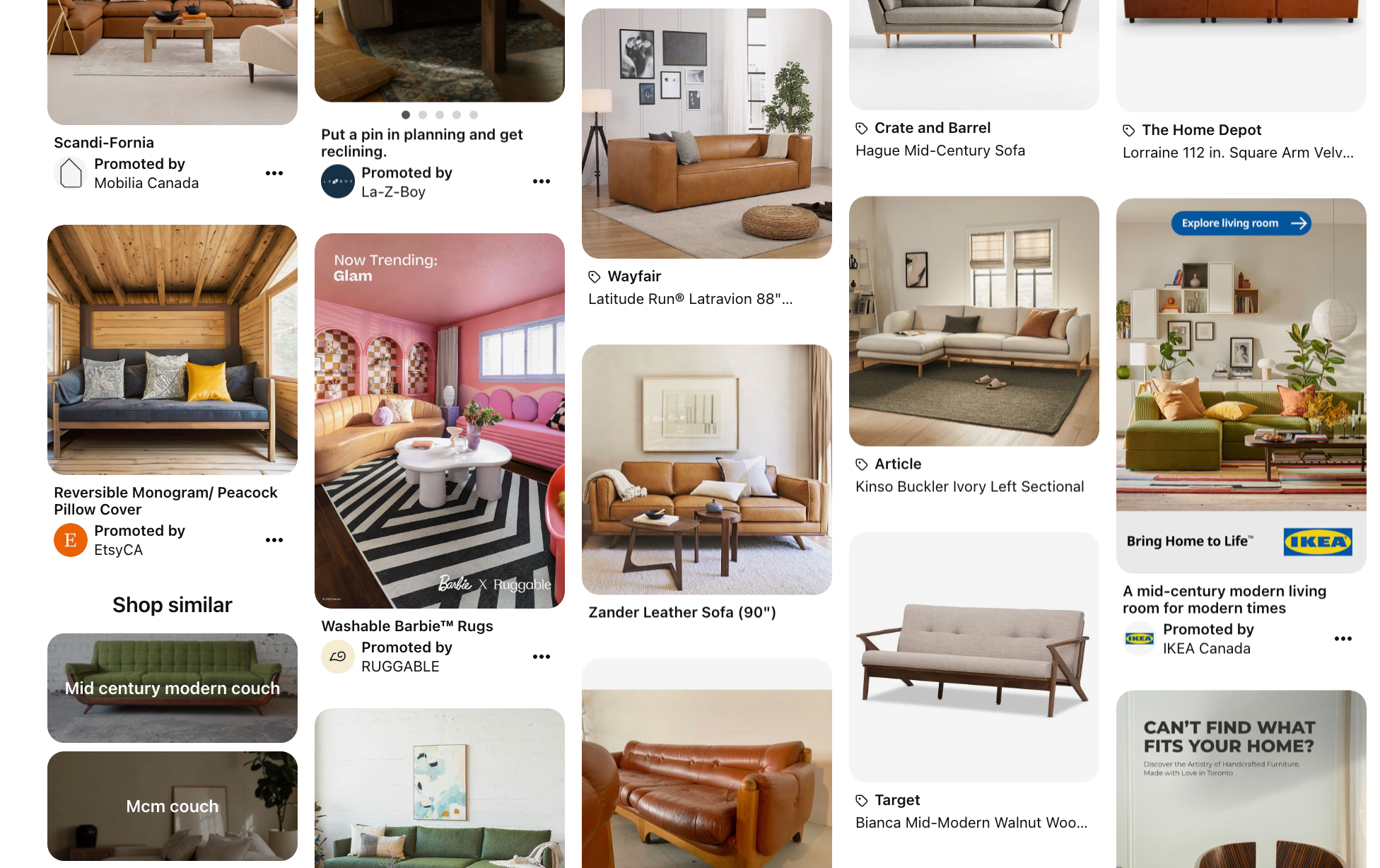 Pinterest search results for query about furniture