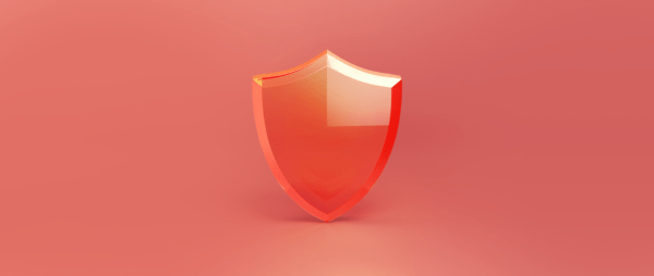 An animated image of a red shield